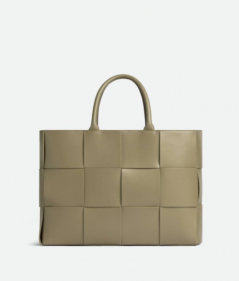 Bottega Veneta Medium Arco Tote Miesten Kangaskassit Harmaat Ruskea | SN-BTGV594902