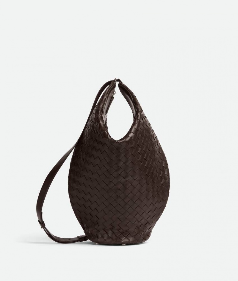 Bottega Veneta Medium Hop Miesten Crossbody Laukut Syvä Ruskea | SN-BTGV594863