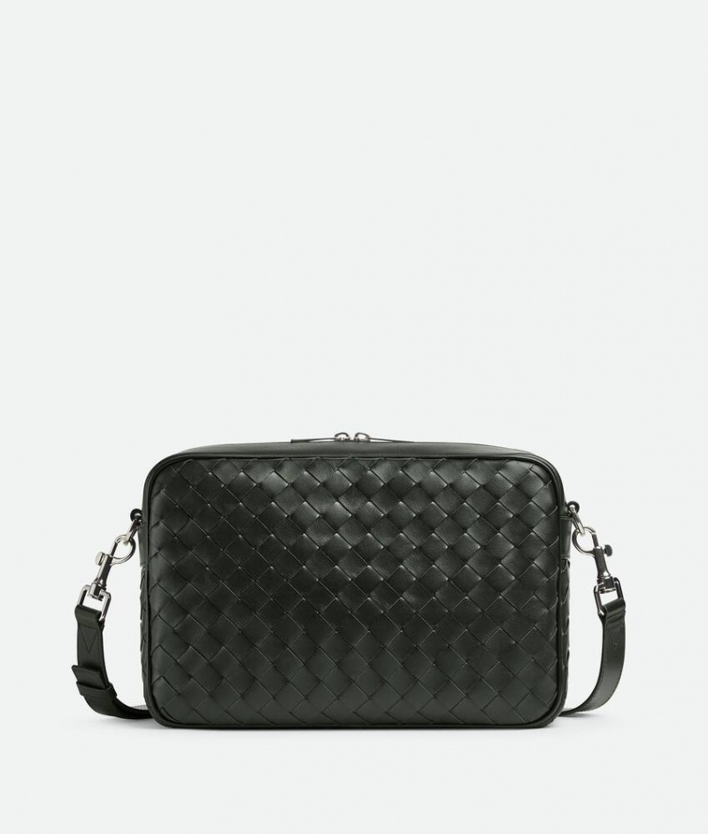 Bottega Veneta Medium Intrecciato Camera Miesten Crossbody Laukut Tummanvihreä | SN-BTGV594858