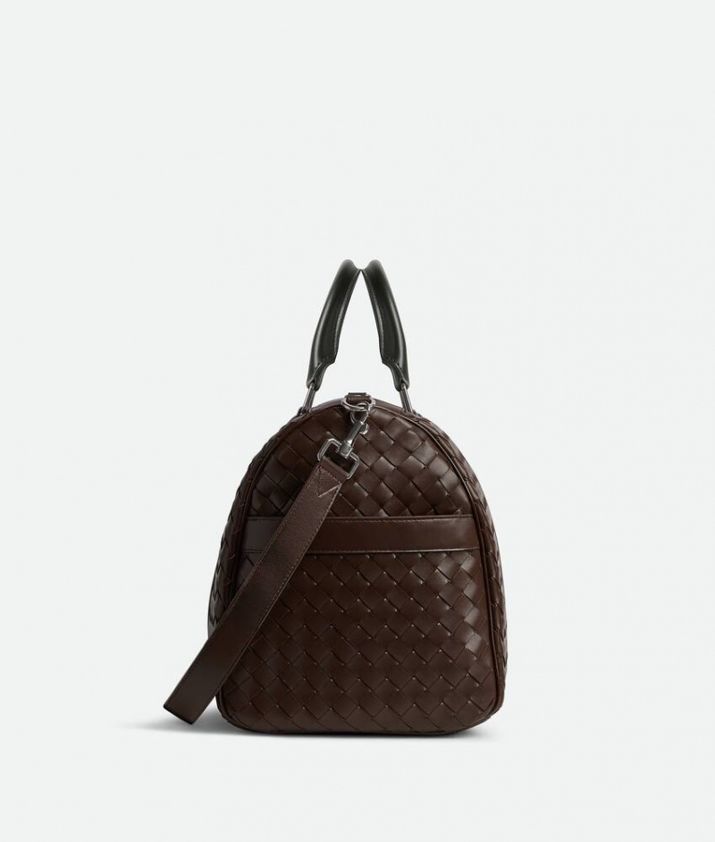 Bottega Veneta Medium Intrecciato Duffle Miesten Matkakassit Vaaleanruskea Tummanvihreä | SN-BTGV594966