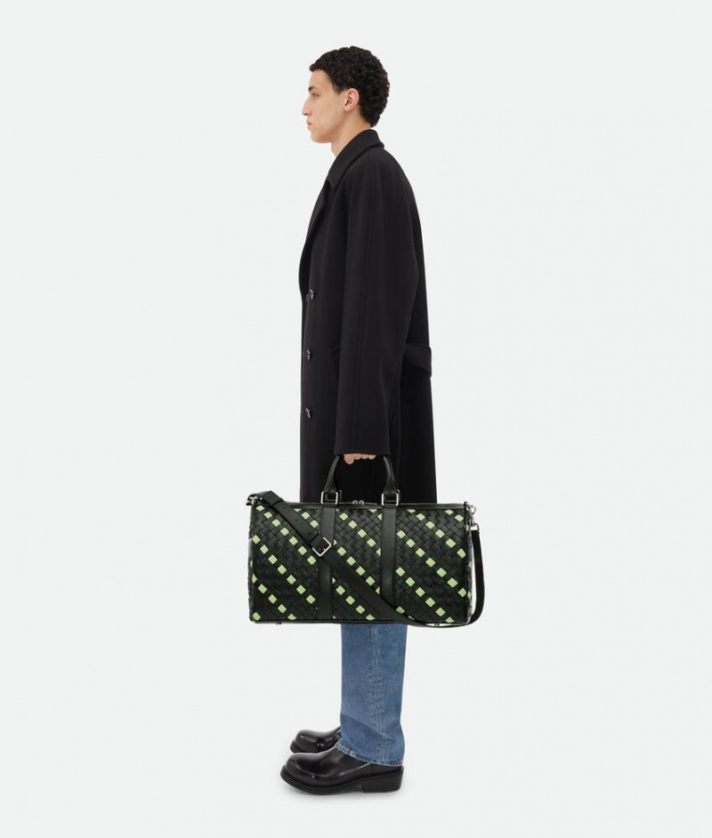 Bottega Veneta Medium Intrecciato Duffle Miesten Matkakassit Tummanvihreä | SN-BTGV594968