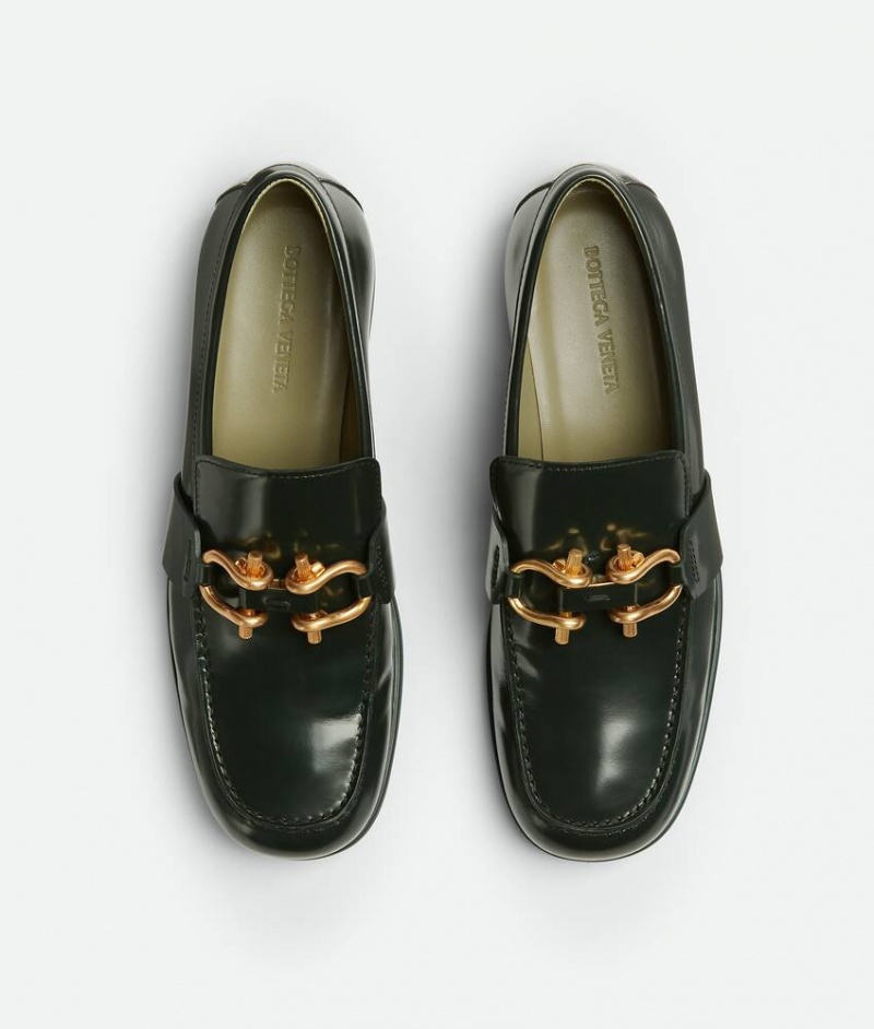 Bottega Veneta Monsieur Miesten Loafers Tummanvihreä | SN-BTGV595024