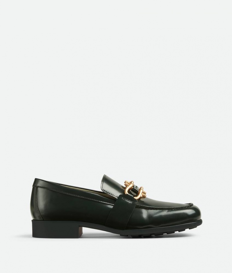 Bottega Veneta Monsieur Miesten Loafers Tummanvihreä | SN-BTGV595024