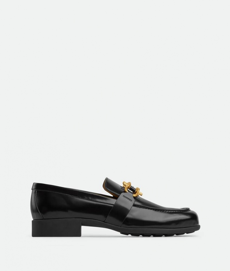 Bottega Veneta Monsieur Miesten Loafers Mustat | SN-BTGV595026