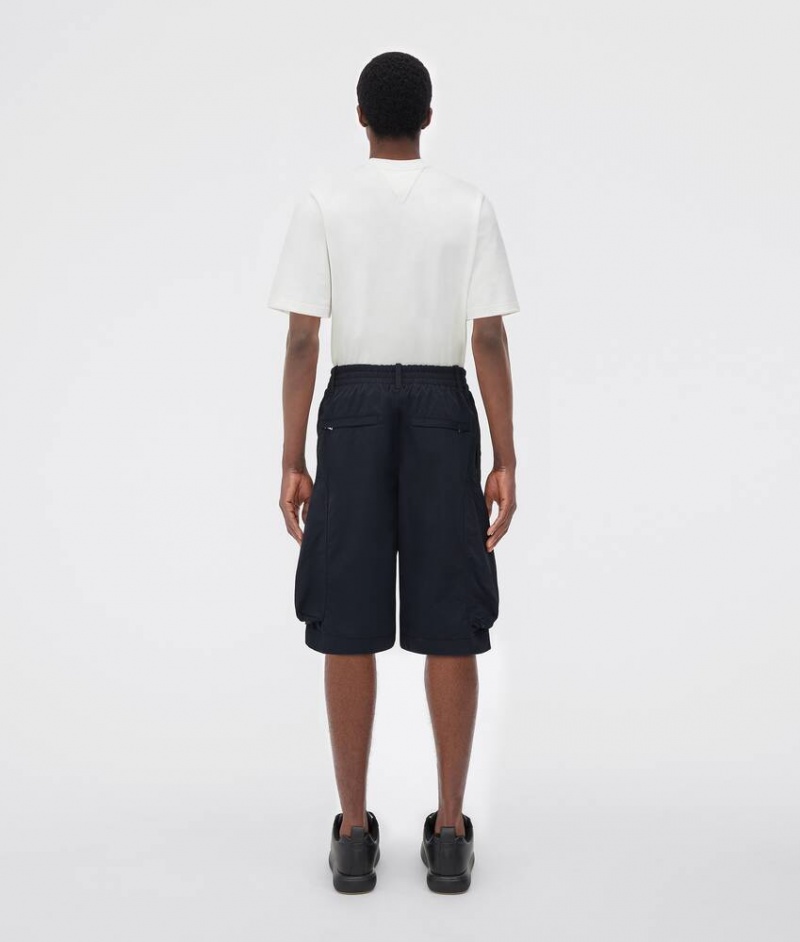 Bottega Veneta Nylon Cargo Miesten Shorts Laivastonsininen | SN-BTGV595113