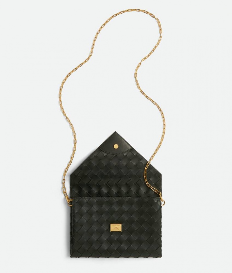 Bottega Veneta Origami Envelope On Chain Naisten Pouches Tummanvihreä | SN-BTGV594422