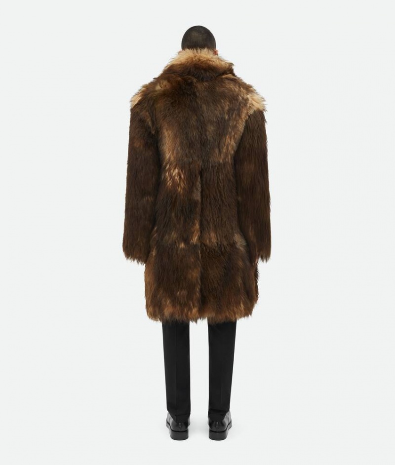 Bottega Veneta Oversized Shearling Miesten Takit Ruskea | SN-BTGV595405