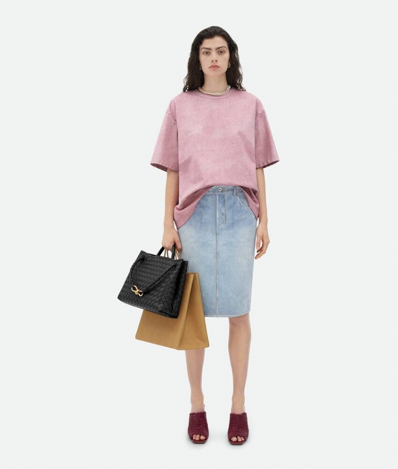 Bottega Veneta Printed Relaxed Jersey Naisten T-Shirtss Pinkki | SN-BTGV594099