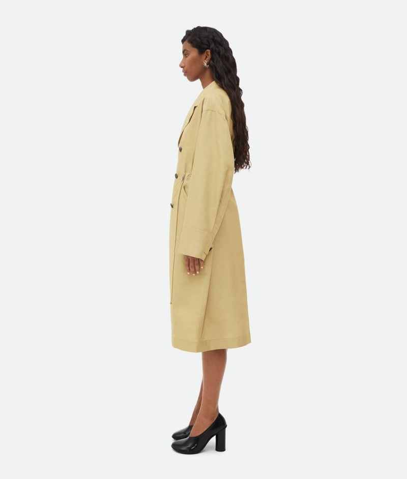 Bottega Veneta Relaxed Fit Technical Nylon Packable Trench Naisten Takit Aprikoosi | SN-BTGV594199