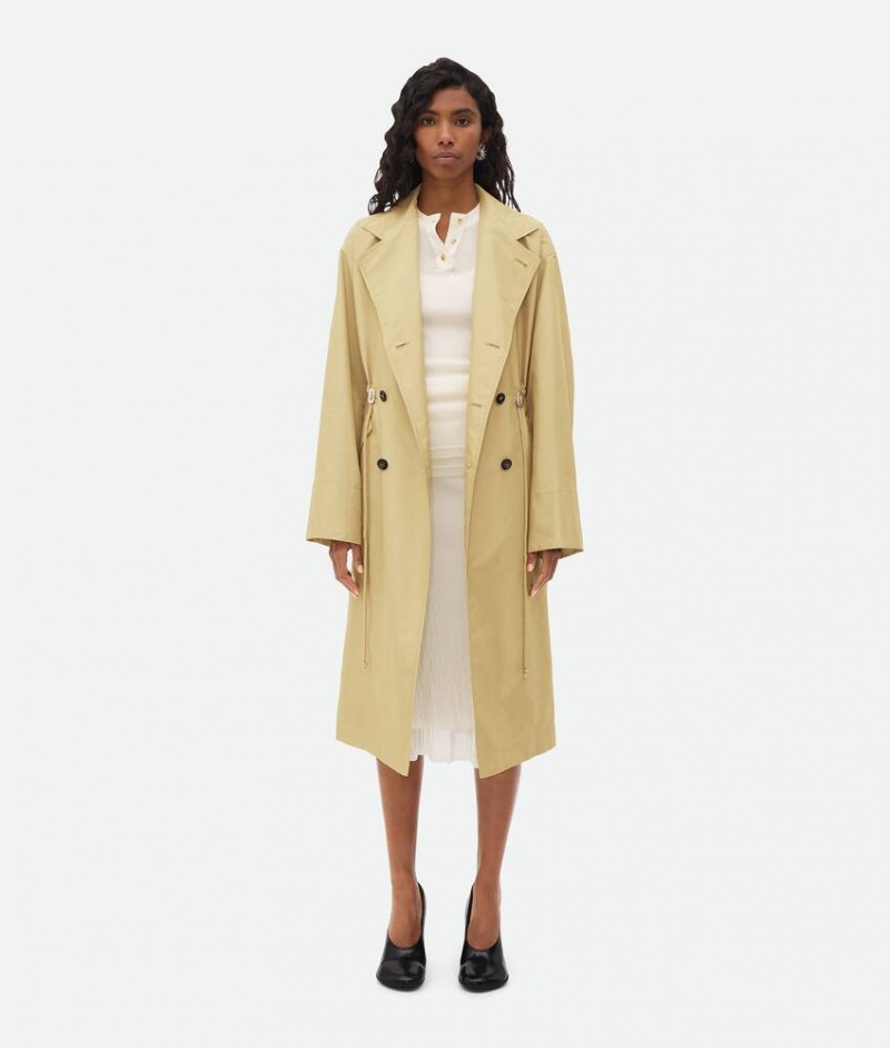 Bottega Veneta Relaxed Fit Technical Nylon Packable Trench Naisten Takit Aprikoosi | SN-BTGV594199