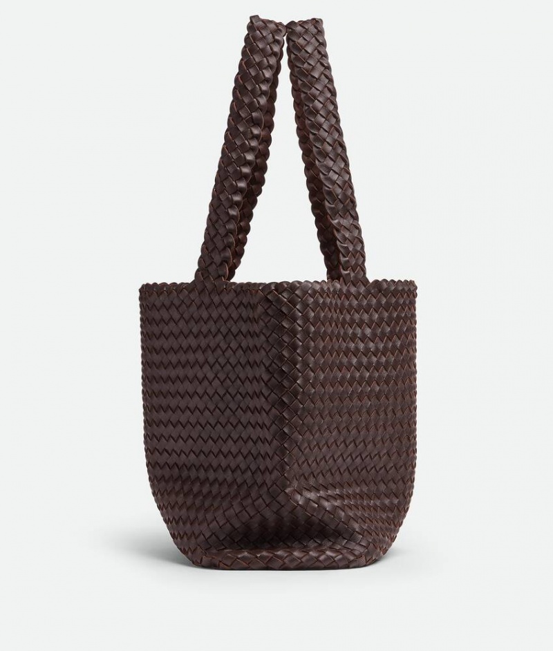 Bottega Veneta Reversible Tote Naisten Kangaskassit Suklaa | SN-BTGV593552