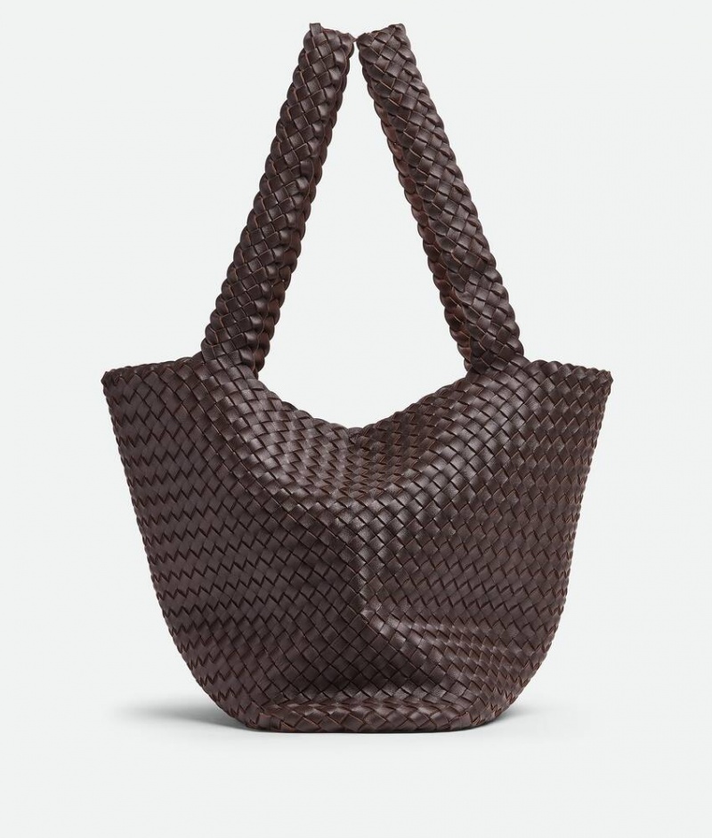 Bottega Veneta Reversible Tote Naisten Kangaskassit Suklaa | SN-BTGV593552