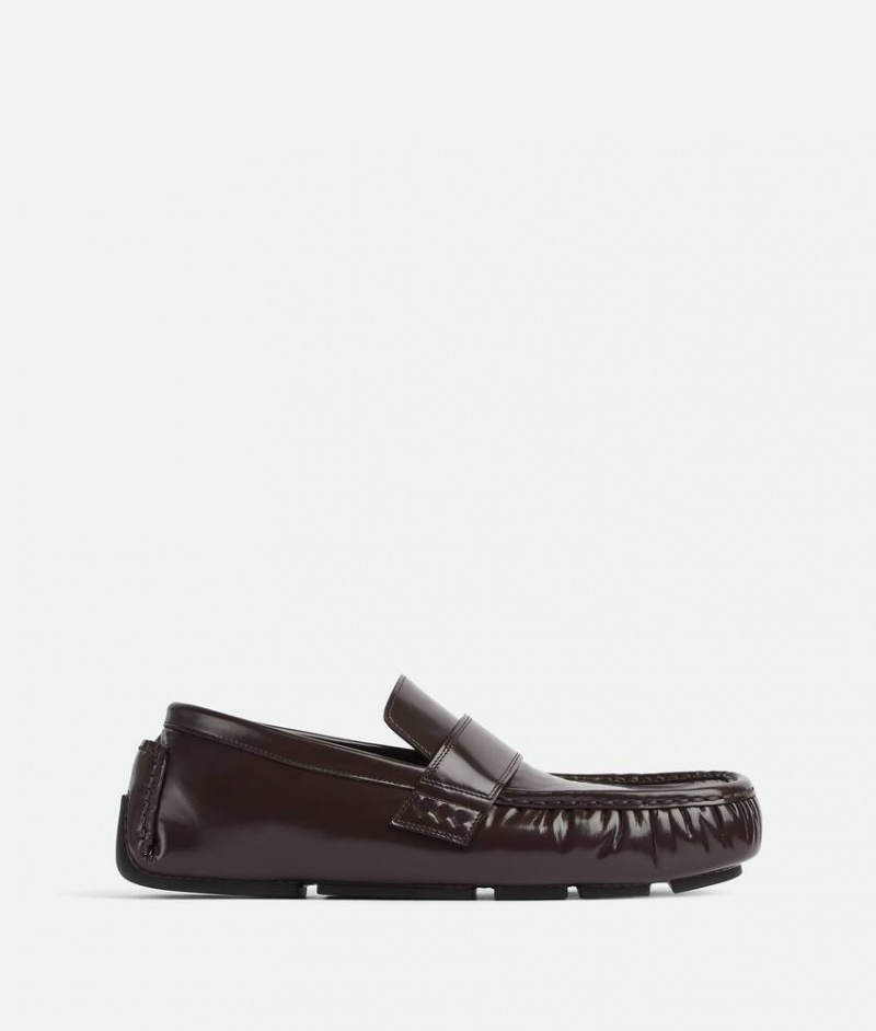 Bottega Veneta Ride Driver Miesten Loafers Syvä Ruskea | SN-BTGV595028