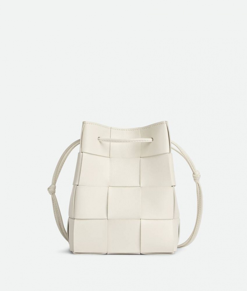 Bottega Veneta Small Cassette Bucket Naisten Mini Laukut Valkoinen | SN-BTGV593315