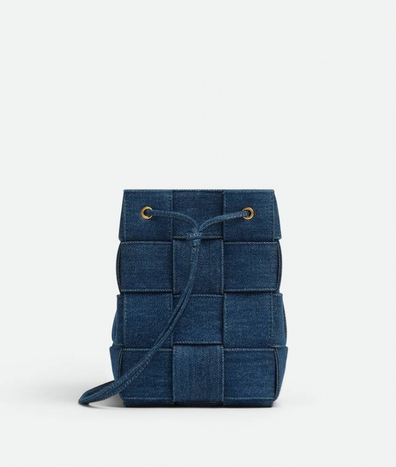 Bottega Veneta Small Cassette Bucket Naisten Mini Laukut Indigo | SN-BTGV593317