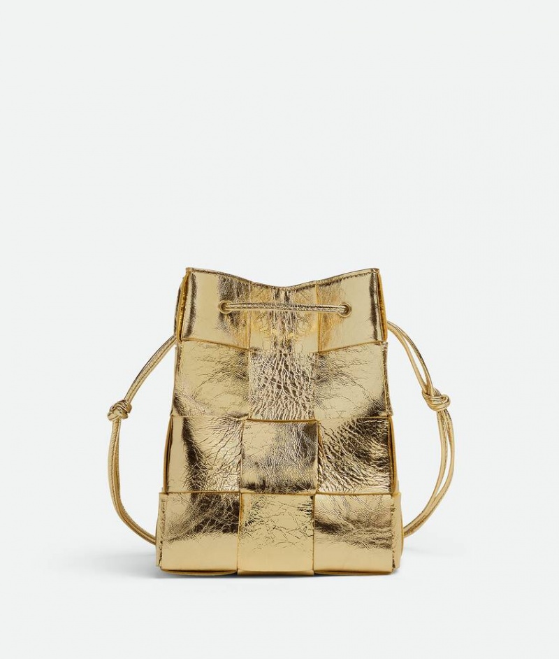 Bottega Veneta Small Cassette Bucket Naisten Mini Laukut Kultaiset | SN-BTGV593319