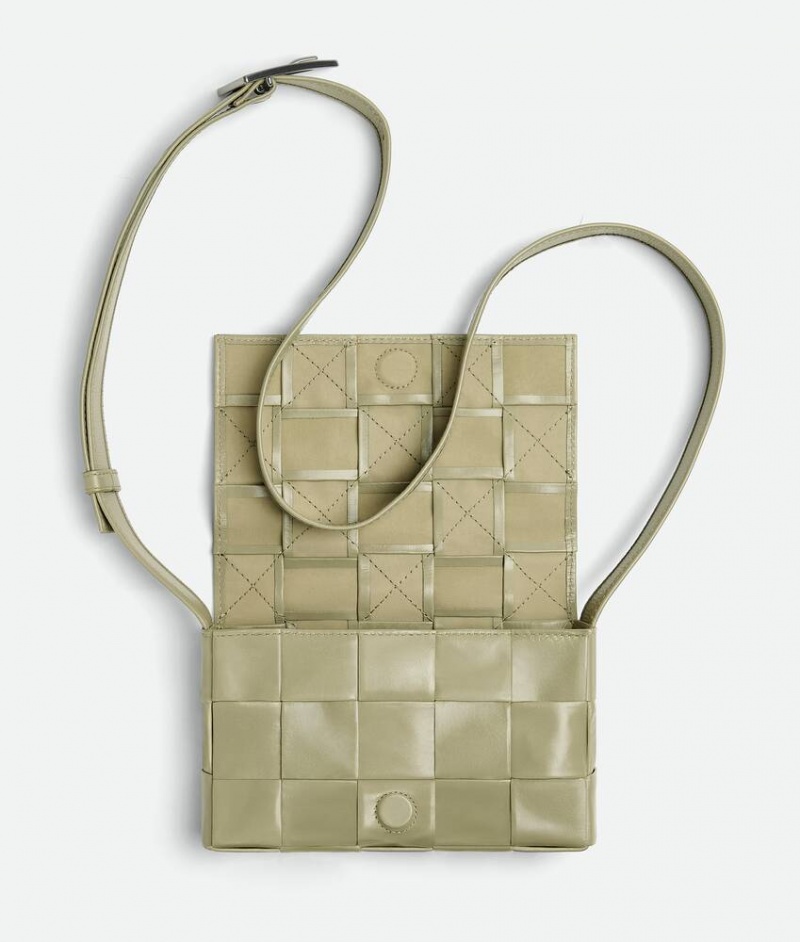 Bottega Veneta Small Cassette Miesten Crossbody Laukut Khaki | SN-BTGV594840