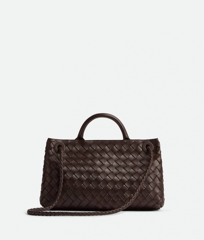 Bottega Veneta Small East/West Andiamo Naisten Kangaskassit Syvä Ruskea | SN-BTGV593594