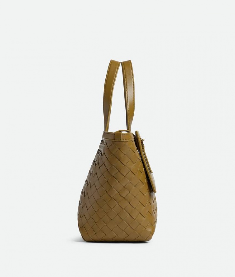 Bottega Veneta Small Flip Flap Naisten Kangaskassit Vaaleanruskea | SN-BTGV593589