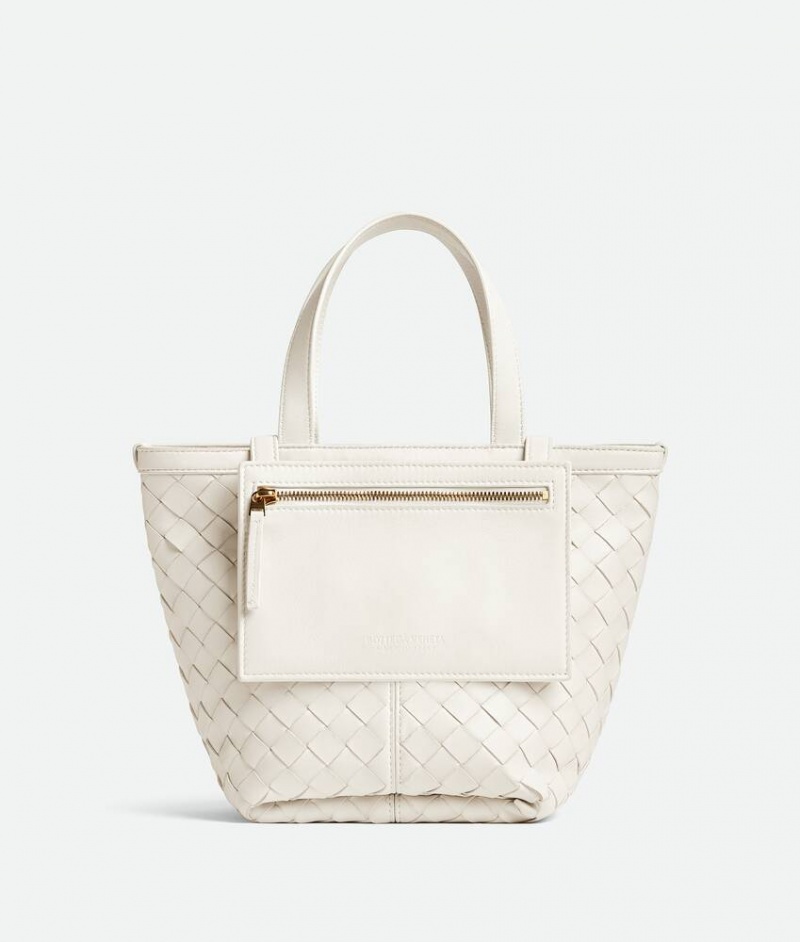 Bottega Veneta Small Flip Flap Naisten Kangaskassit Valkoinen | SN-BTGV593590