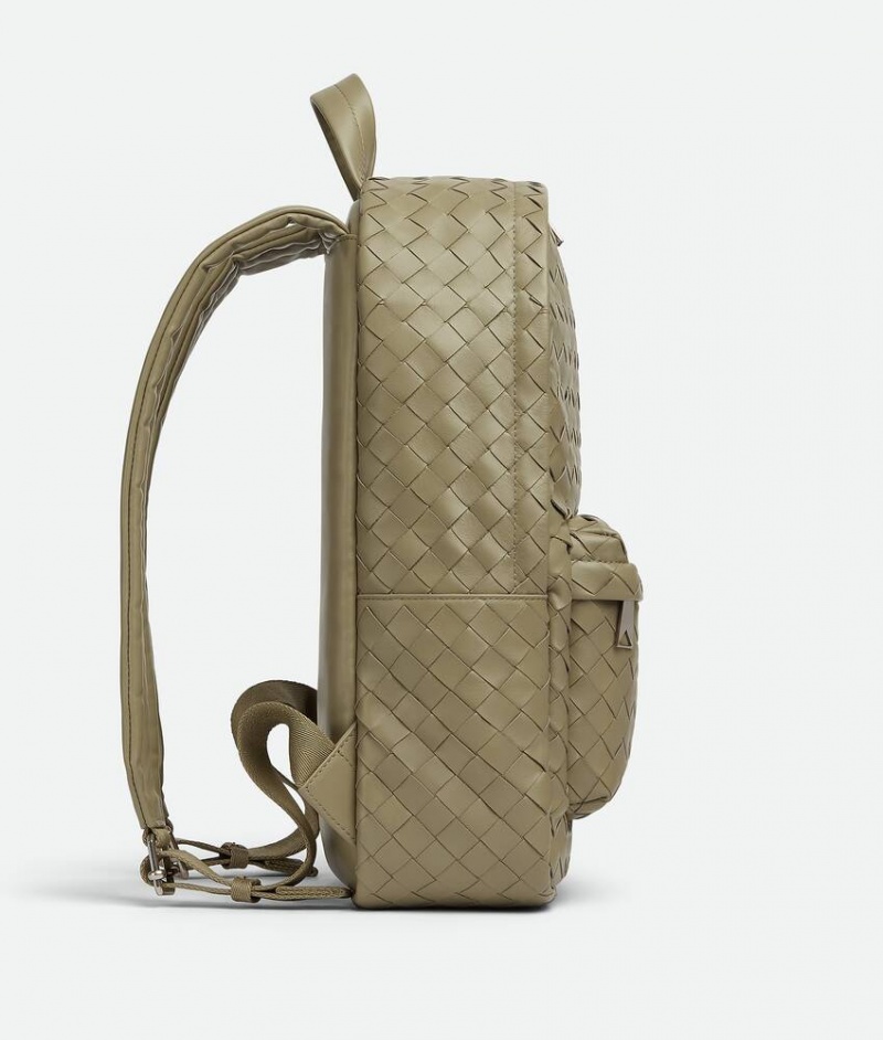 Bottega Veneta Small Intrecciato Miesten Reppu Harmaat Ruskea | SN-BTGV594936