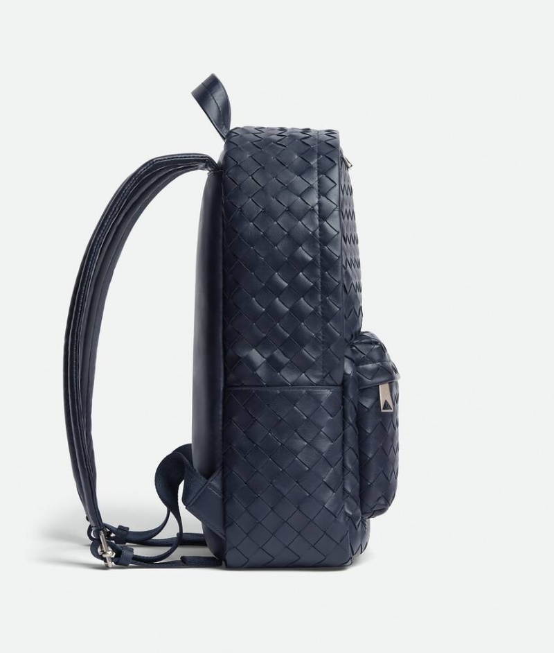 Bottega Veneta Small Intrecciato Miesten Reppu Indigo | SN-BTGV594937