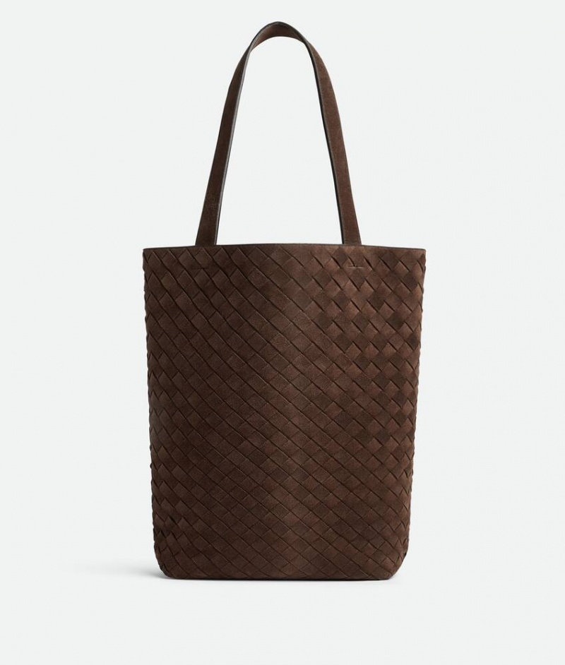 Bottega Veneta Small Intrecciato Tote Miesten Kangaskassit Syvä Ruskea | SN-BTGV594886