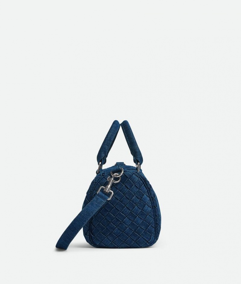 Bottega Veneta Small Intreccio Duffle Miesten Matkakassit Indigo | SN-BTGV594978