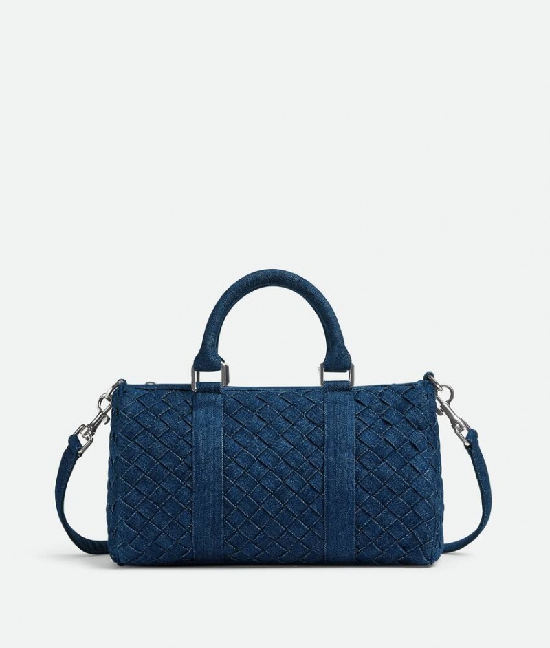 Bottega Veneta Small Intreccio Duffle Miesten Matkakassit Indigo | SN-BTGV594978