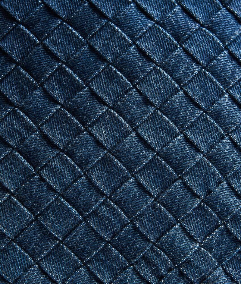 Bottega Veneta Small Intreccio Tote Miesten Kangaskassit Indigo | SN-BTGV594887