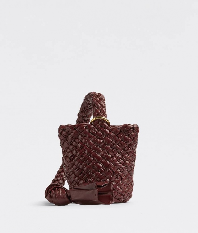 Bottega Veneta Small Kalimero Miesten Crossbody Laukut Viininpunainen | SN-BTGV594803