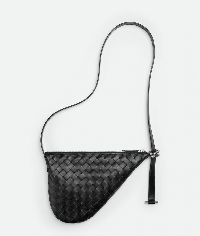 Bottega Veneta Small Virgule Miesten Crossbody Laukut Mustat | SN-BTGV594865