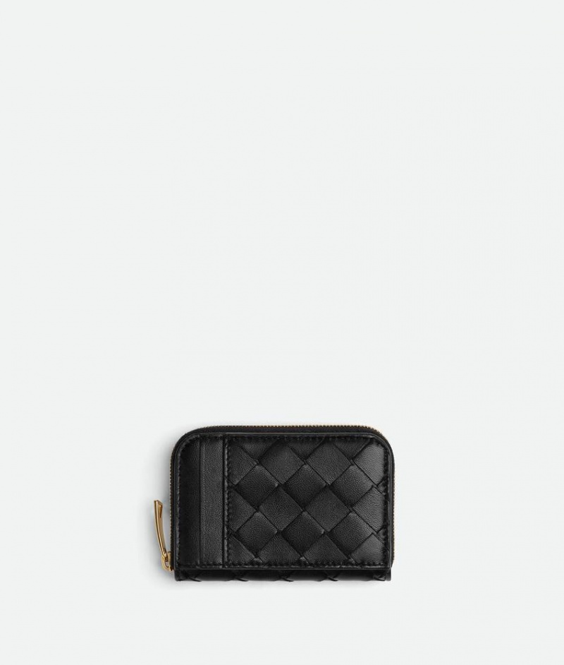 Bottega Veneta Small Zip Around Naisten Pieni lompakko Mustat | SN-BTGV594280