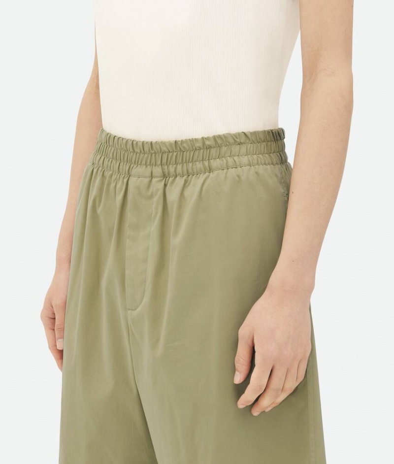 Bottega Veneta Soft Puuvilla Miesten Shorts Khaki | SN-BTGV595117