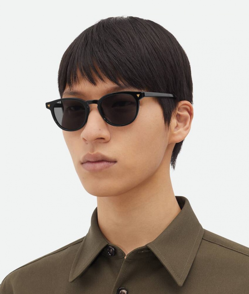 Bottega Veneta Soft Recycled Acetate Panthos Naisten Aurinkolasit Mustat Harmaat | SN-BTGV594780