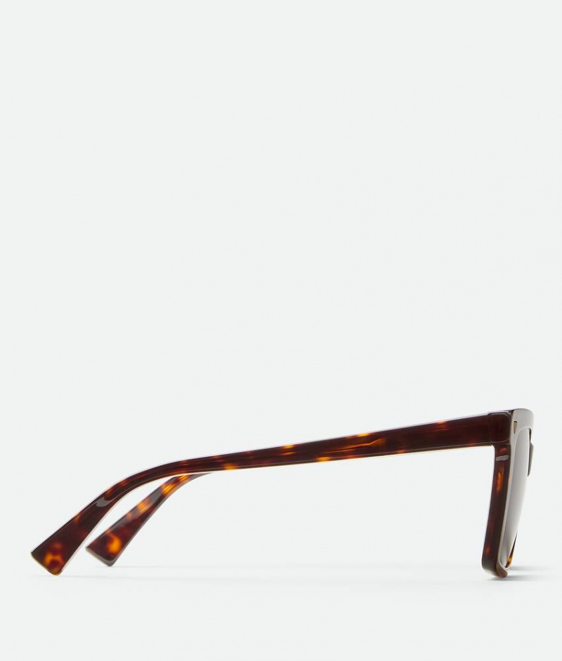 Bottega Veneta Soft Recycled Acetate Square Naisten Aurinkolasit Ruskea | SN-BTGV594774