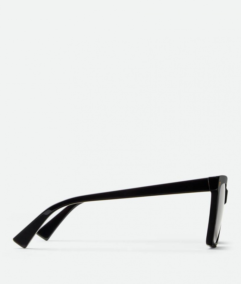 Bottega Veneta Soft Recycled Acetate Square Naisten Aurinkolasit Mustat Harmaat | SN-BTGV594775