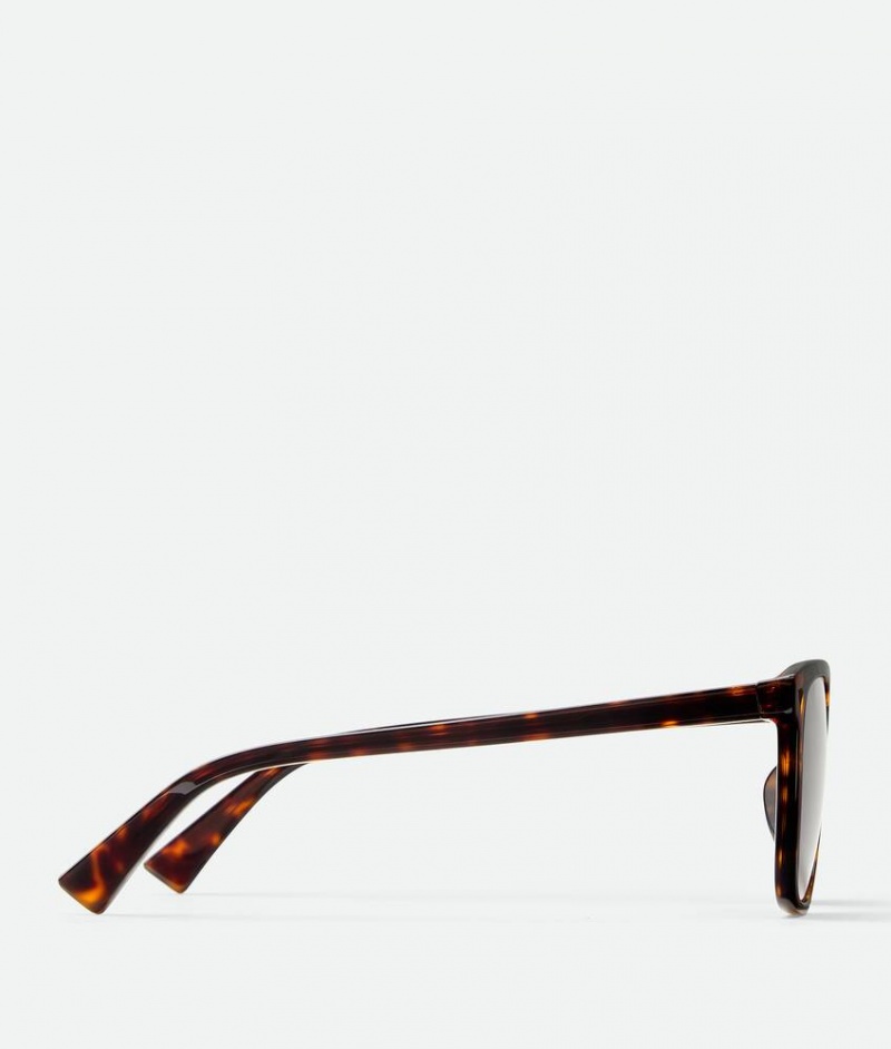 Bottega Veneta Soft Recycled Acetate Square Naisten Aurinkolasit Ruskea | SN-BTGV594776