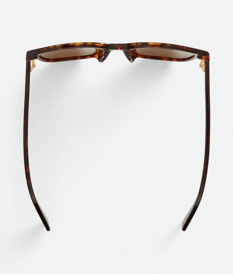 Bottega Veneta Soft Recycled Acetate Square Naisten Aurinkolasit Ruskea | SN-BTGV594776