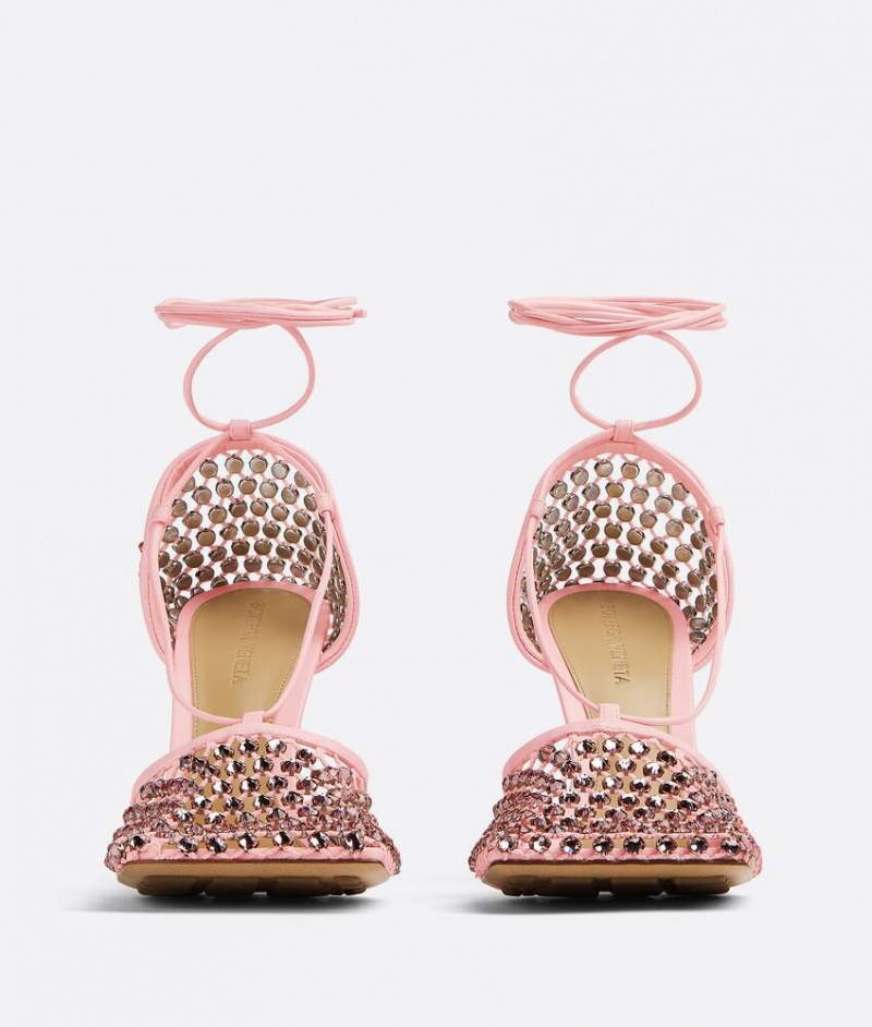 Bottega Veneta Sparkle Stretch Naisten Sandaalit Pinkki | SN-BTGV593690