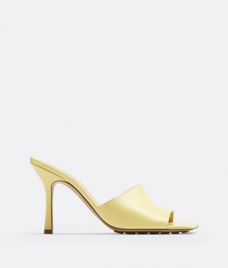 Bottega Veneta Stretch Mule Naisten Sandaalit Vaaleankeltainen | SN-BTGV593701