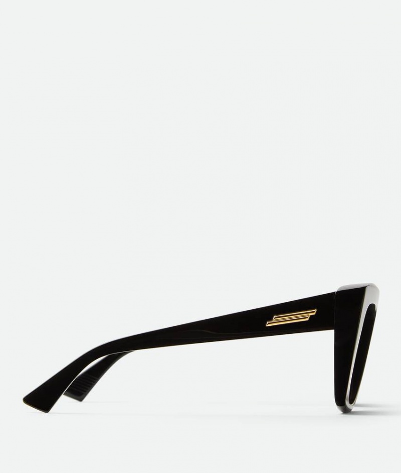 Bottega Veneta Visor Recycled Acetate Square Naisten Aurinkolasit Mustat Harmaat | SN-BTGV594788