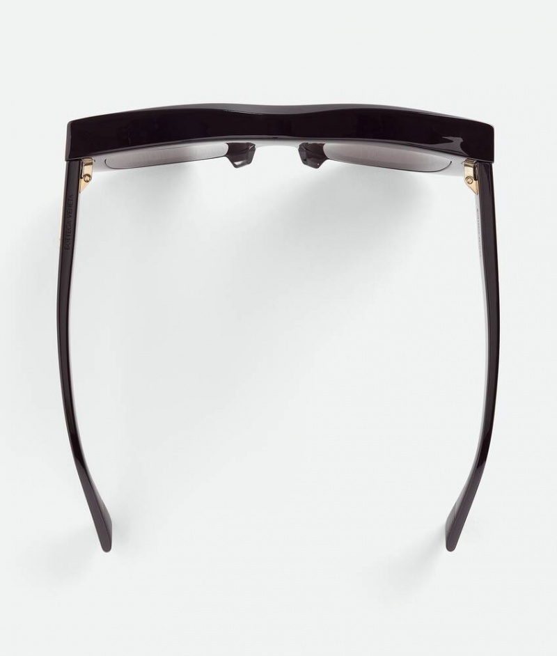 Bottega Veneta Visor Recycled Acetate Square Naisten Aurinkolasit Mustat Harmaat | SN-BTGV594788