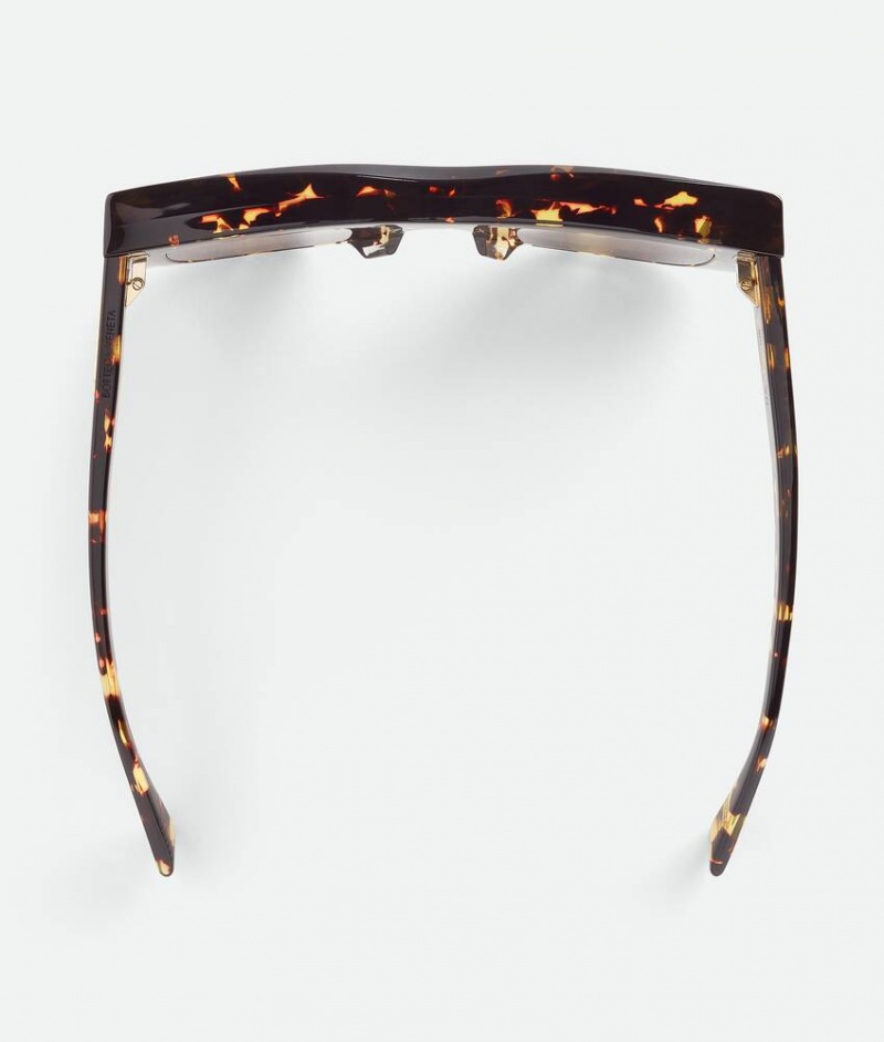 Bottega Veneta Visor Recycled Acetate Square Naisten Aurinkolasit Ruskea | SN-BTGV594789