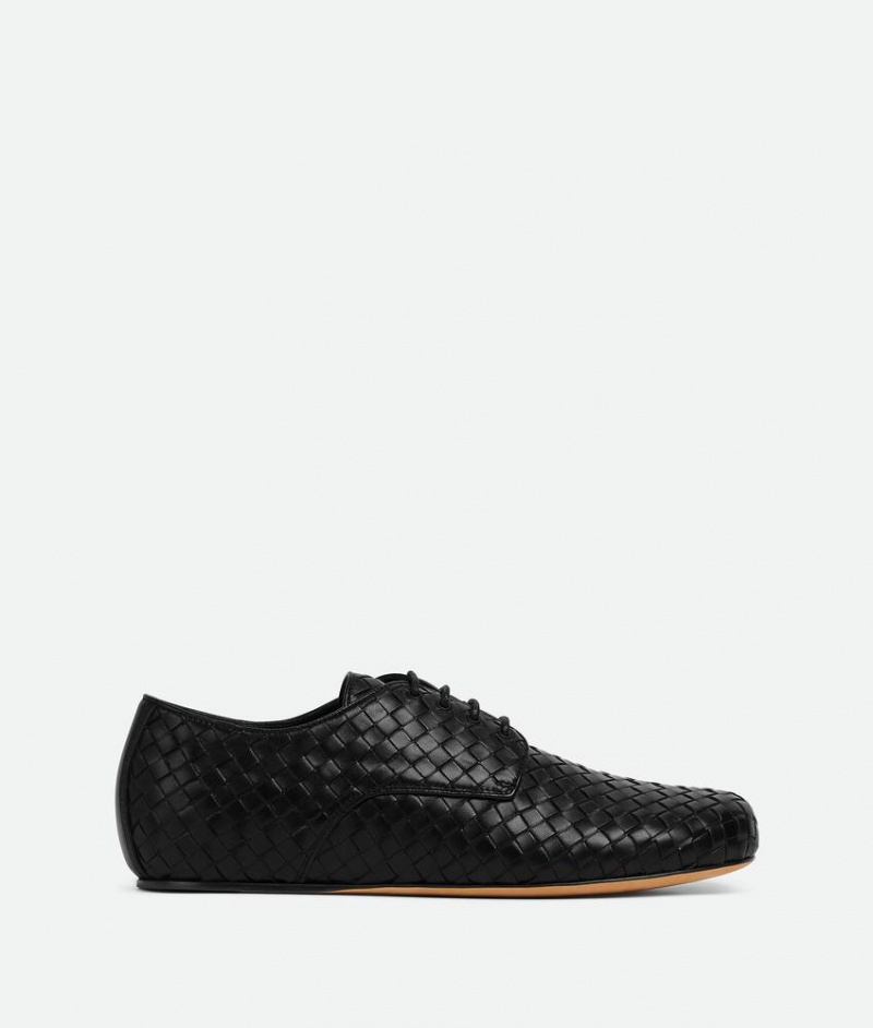 Bottega Veneta Walley Miesten Lace Up Mustat | SN-BTGV595096