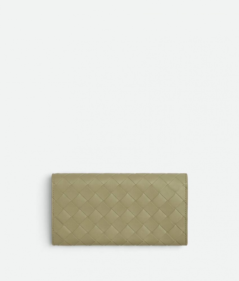 Bottega Veneta With Coin Naisten Suuri lompakko Khaki | SN-BTGV594328