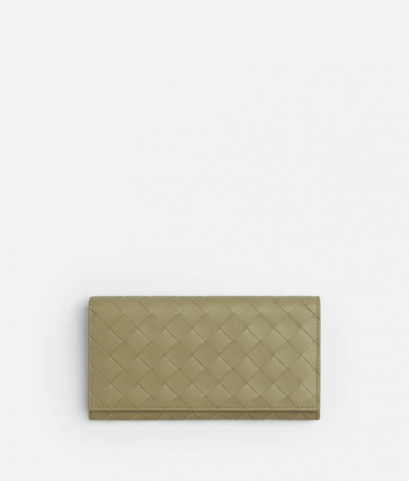 Bottega Veneta With Coin Naisten Suuri lompakko Khaki | SN-BTGV594328