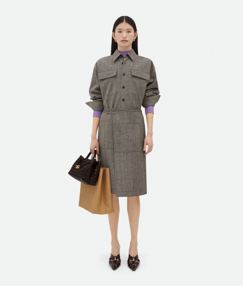 Bottega Veneta Wrapped Viscose And Silk Midi Naisten Golfhameet Sininen | SN-BTGV593999